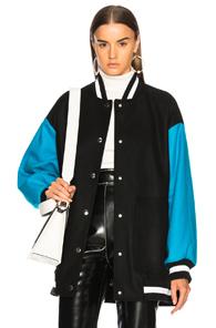 Msgm Bomber Jacket In Black