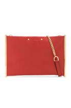 Chloe Roy Smooth Calfskin Clutch In Red