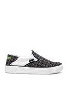 Vetements Canvas Checkerboard Slip On Sneakers In Black,checkered & Plaid