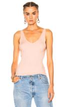 T By Alexander Wang Rib Cropped Tank Top In Pink