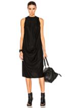 Rick Owens Woolen Silk La Brea Tunic In Black