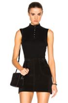 Frame Denim Sleeveless Top In Black