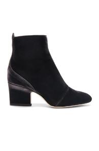 Jimmy Choo Velvet Autumn Boots In Gray