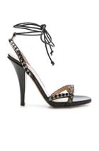 Valentino Leather Rockstud No Limit Strappy Sandals In Black