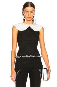 Sandy Liang Cooper Sweater In Black,white