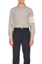 Thom Browne 4 Bar Chambray Shirt In Gray