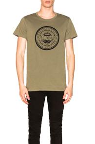 Balmain Money Logo Tee In Green