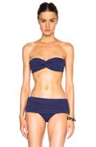 Norma Kamali Johnny D Bikini Top In Purple,blue