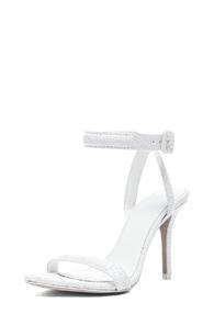Alexander Wang Antonia Stingray Embossed Leather Heels In White