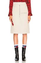 Vetements Workwear Leather Midi Skirt In White