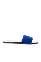 Avec Moderation Greca Crisscross Sandals In Blue