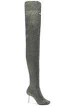 Vetements Lurex Thigh High Sock Boots In Metallics