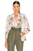 Icons Modern Poet Top In Floral,neutral,white