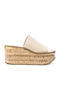 Chloe Platform Sandals In Neutrals