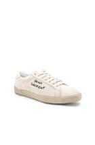 Saint Laurent Sl/06 Low Top Script Sneakers In White