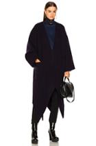 J.w. Anderson Pointed Hem Double Face Coat In Blue