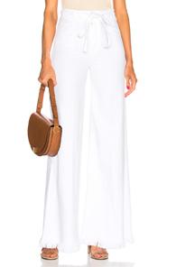Frame Belted Le Palazzo Flare In White