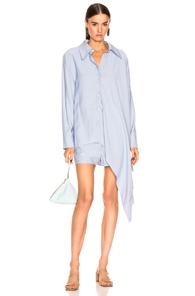Tibi Asymmetrical Shirt In Blue