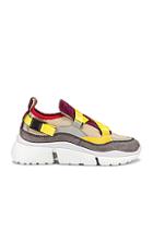 Chloe Colorblock Sneakers In Pink,yellow,white