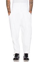 Haider Ackermann High Waist Dropped Crotch Trousers In White