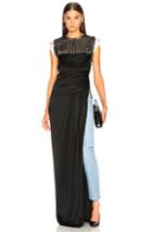 Alexander Wang Twisted Cup Evening Dress In Black,gray