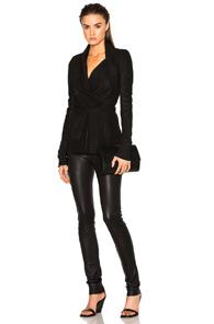 Rick Owens Wrap Blister Biker Jacket In Black