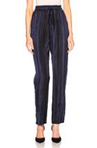 3.1 Phillip Lim Tapered Elastic Waist Lounge Pants In Stripes,blue