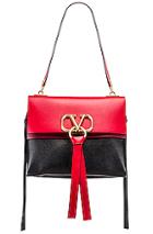 Valentino Vring Medium Shoulder Bag In Black,red