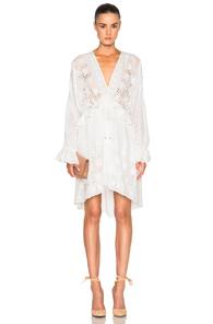 Zimmermann Harlequin Broderie Drawn Dress In White