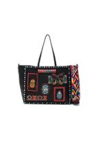 Valentino Medium Santeria Tote In Black