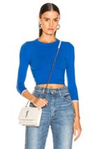 Joostricot Cropped Sweater In Blue