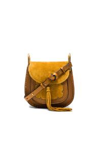 Chloe Small Suede Patchwork Hudson Bag In Yellow,brown