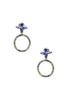 Lele Sadoughi Trillium Hoop Earrings In Blue