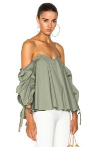 Caroline Constas For Fwrd Gabriella Top In Green