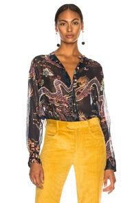 Isabel Marant Daws Top In Animal Print,blue