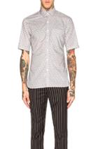 Lanvin Slim Fit Short Sleeve Shirt In Gray,abstract