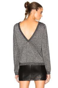 Equipment Calais V-back Sweater In Gray,metallics
