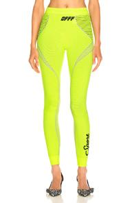 Off-white Athletic Legging In Green,yellow