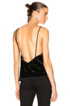 Jonathan Simkhai Crushed Velvet Cami Top In Black