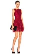 Zuhair Murad Lace Mini Dress In Red