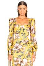 Silvia Tcherassi Madison Top In Yellow,floral