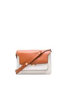 Marni Box Calf Trunk Bag In White,brown