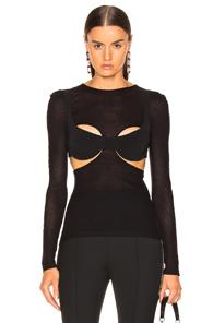 Dion Lee Sheer Top In Black
