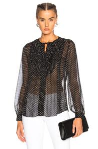 L'agence Tabitha Stars Top In Black,geometric Print