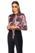 Acne Studios Bodil Satin Blouse In Dusty Purple
