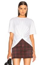 R13 Twisted Front Tee In White