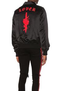 Amiri Silk Dagger Band Jacket In Black