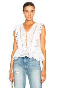 Sea Lace Back Tank In White