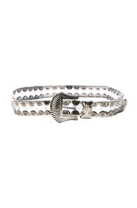 Y Project Embellished Buckle Belt In White