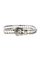 Y Project Embellished Buckle Belt In White